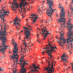 Red & Black Abstract Leopard Animal Print Spandex All Way Stretch Fabric