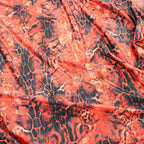 Red & Black Abstract Leopard Animal Print Spandex All Way Stretch Fabric