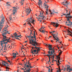 Red & Black Abstract Leopard Animal Print Spandex All Way Stretch Fabric