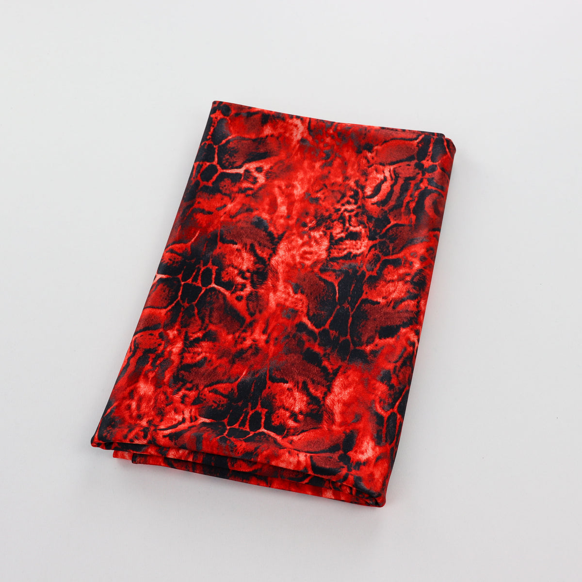 Red & Black Abstract Leopard Animal Print Spandex All Way Stretch Fabric