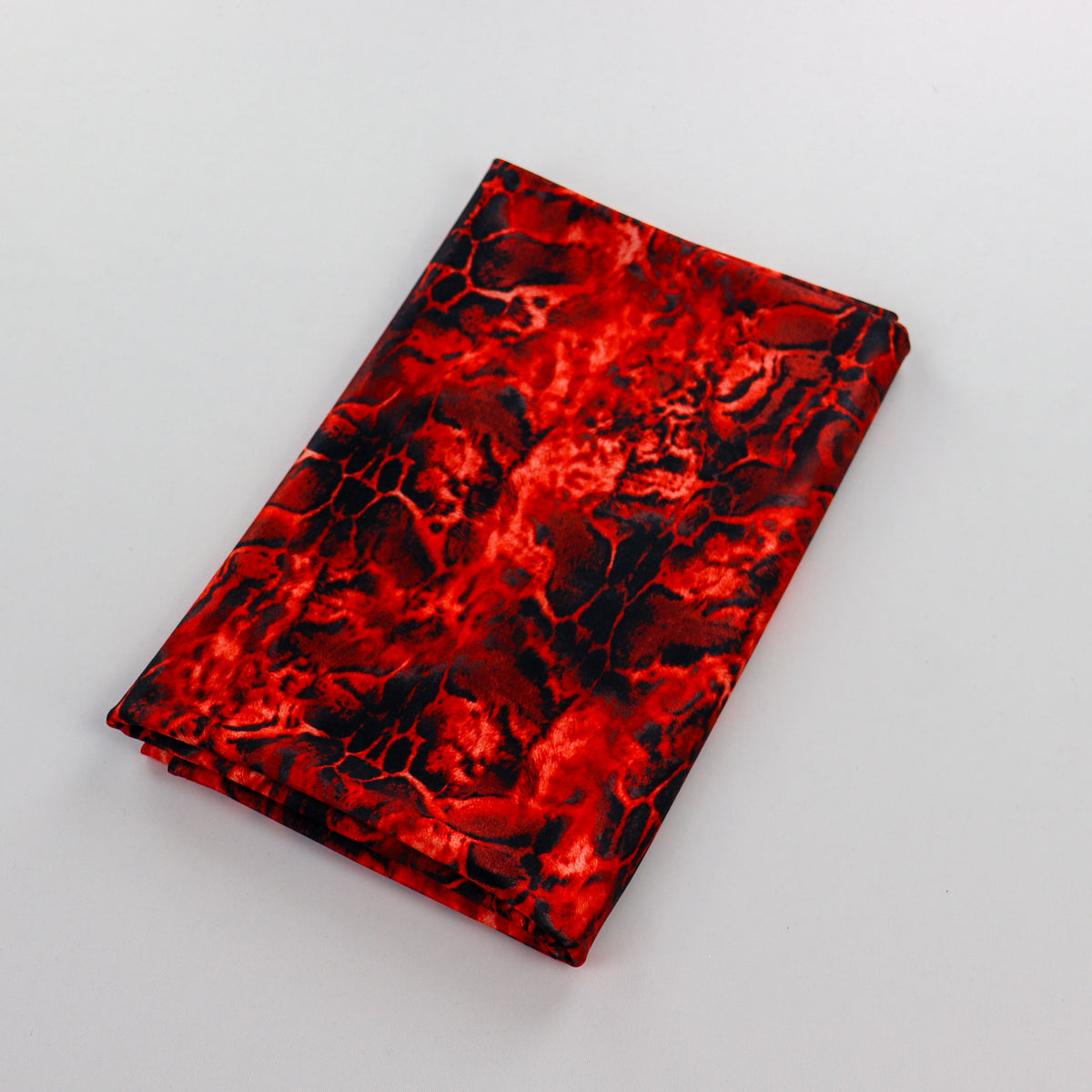 Red & Black Abstract Leopard Animal Print Spandex All Way Stretch Fabric