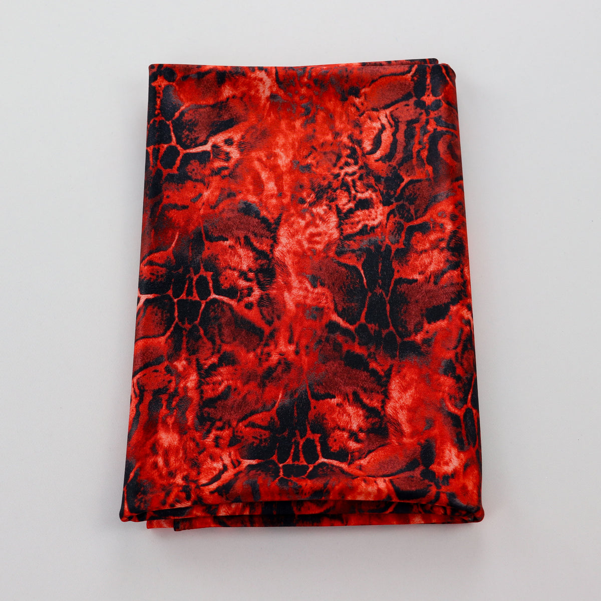 Red & Black Abstract Leopard Animal Print Spandex All Way Stretch Fabric