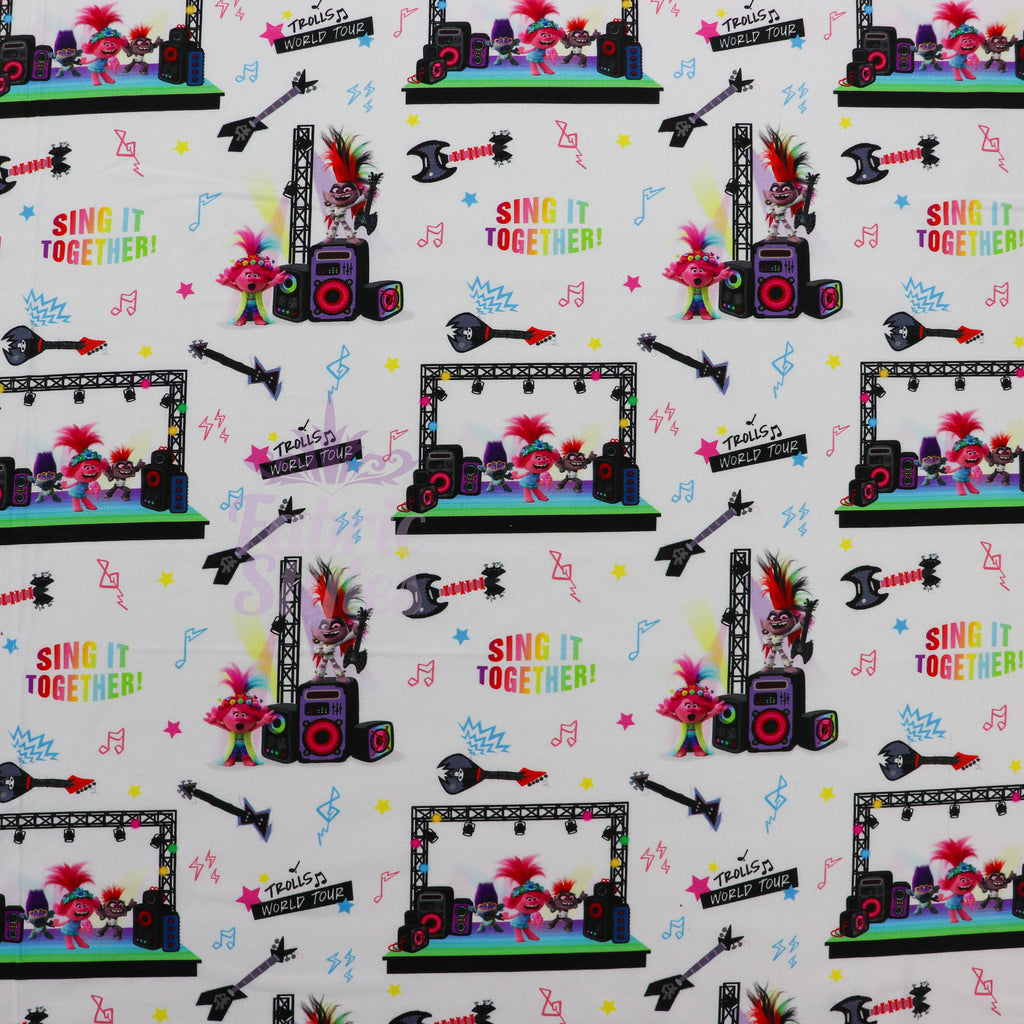Trolls Sing It Cotton Fabric