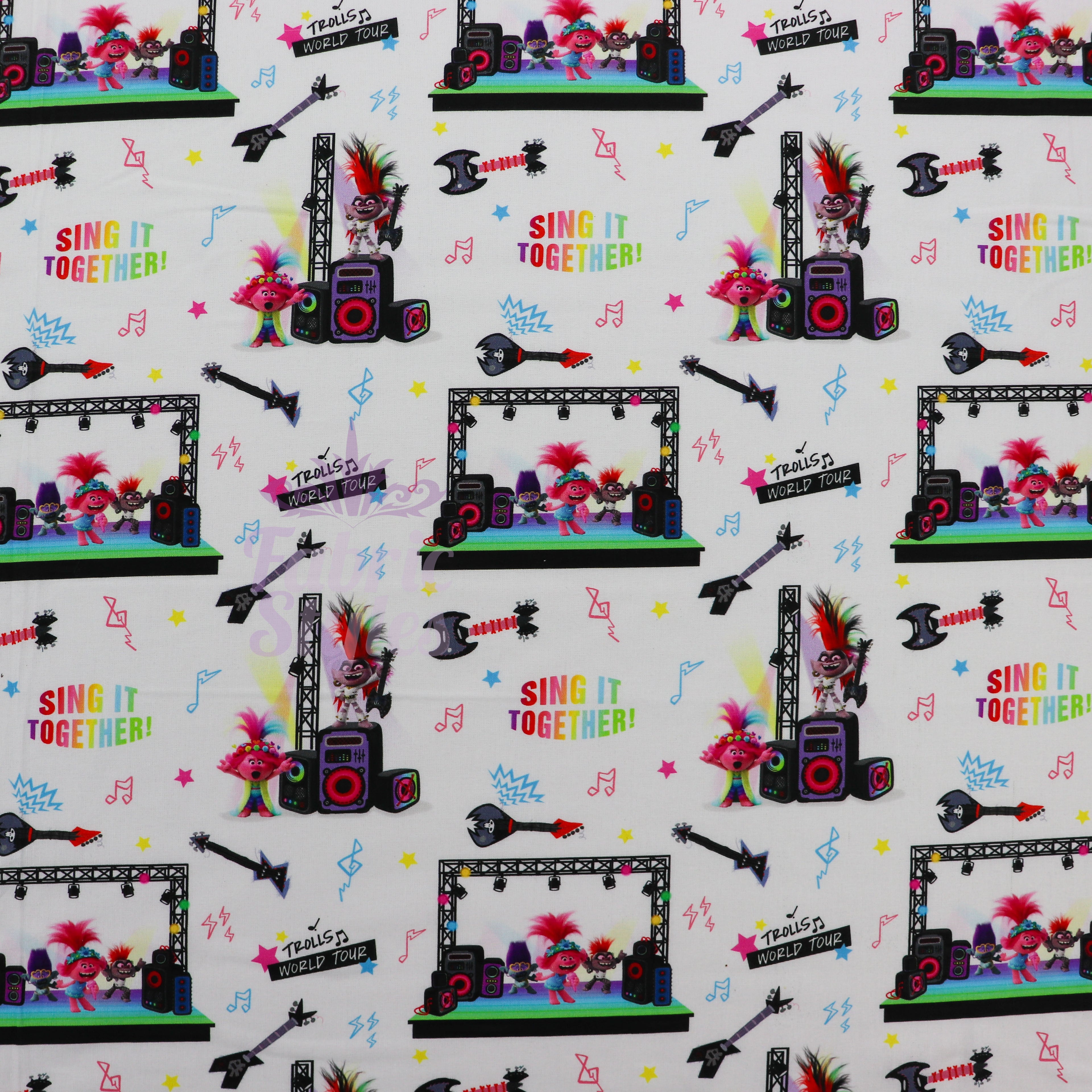 Trolls Sing It Cotton Fabric