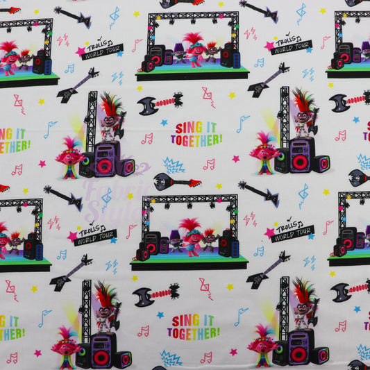 Trolls Sing It Cotton Fabric