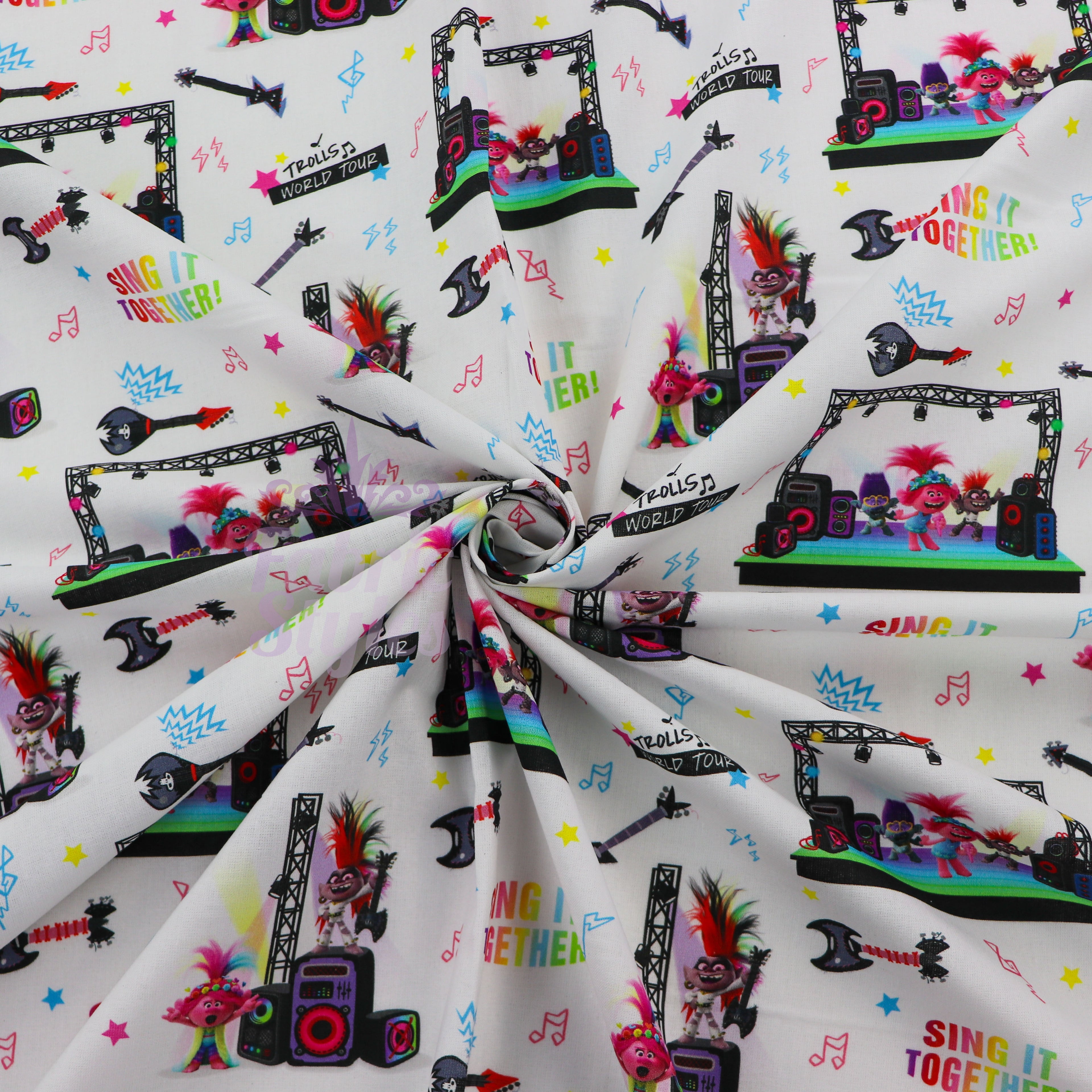 Trolls Sing It Cotton Fabric