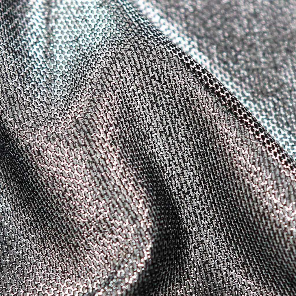 Silver Foil Power Mesh Fabric