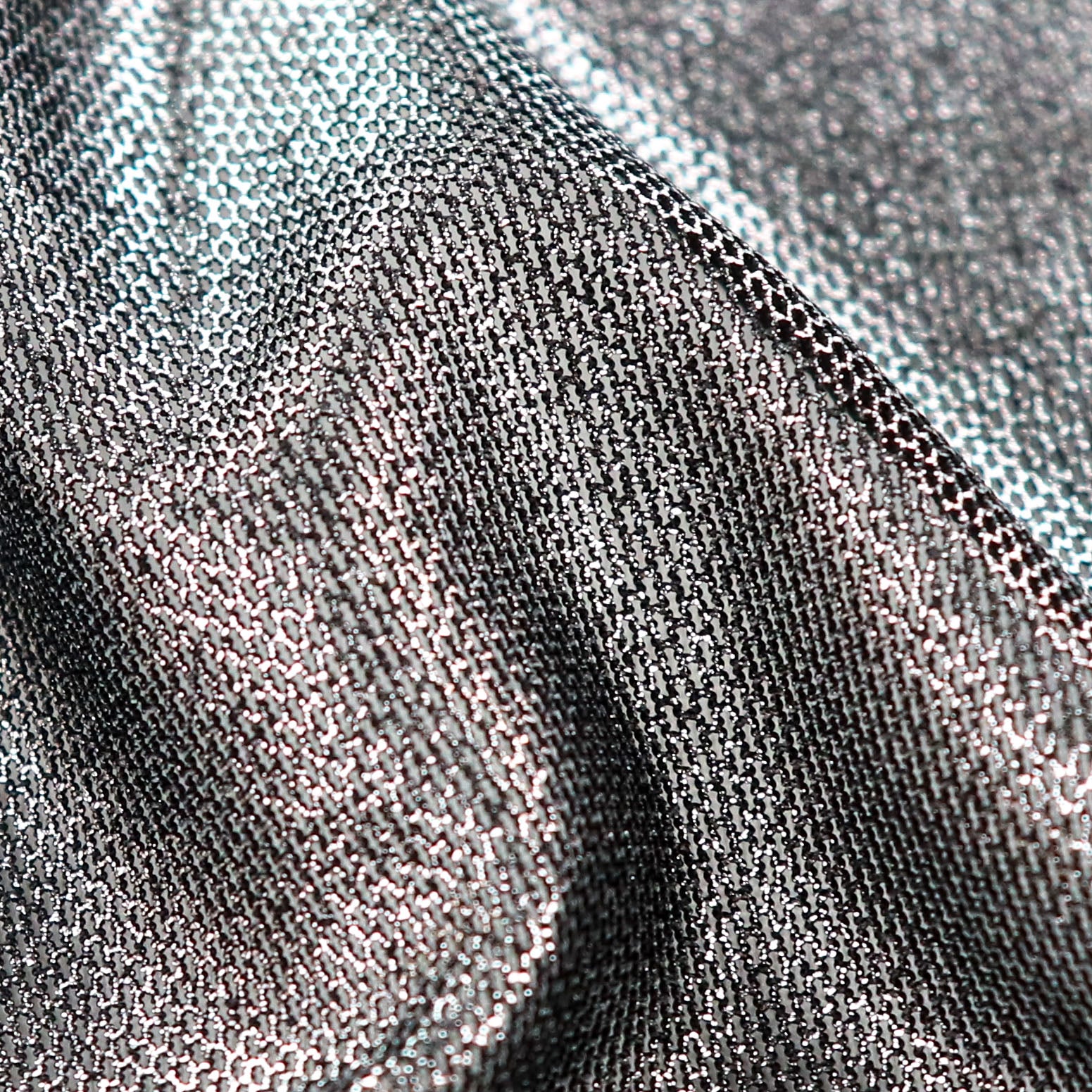Silver Foil Power Mesh Fabric