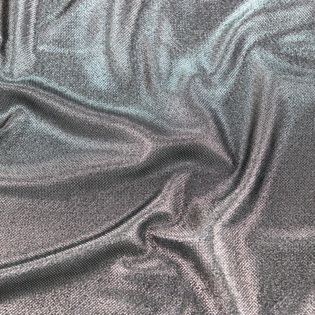 Silver Foil Power Mesh Fabric