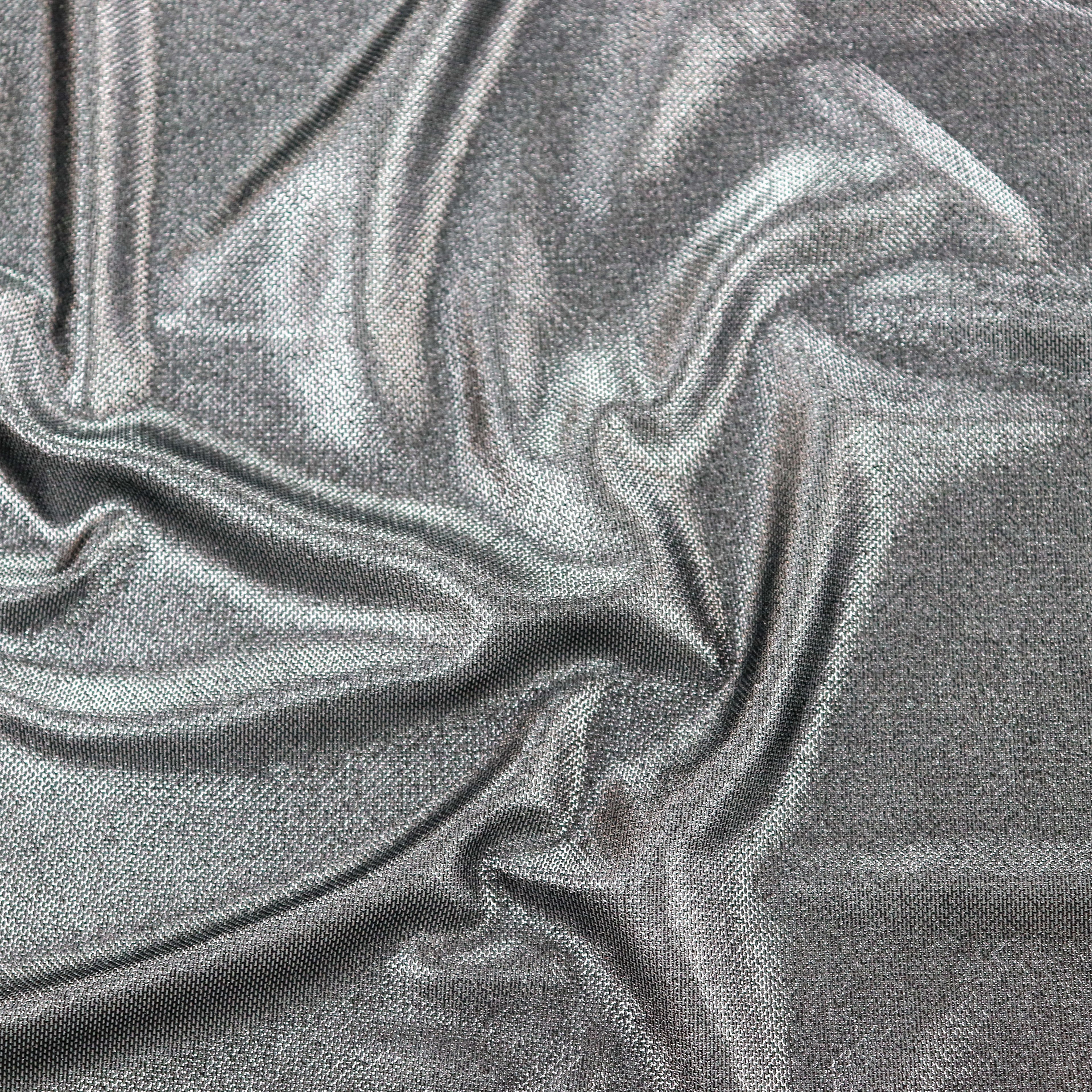 Silver Foil Power Mesh Fabric