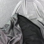 Silver Foil Power Mesh Fabric