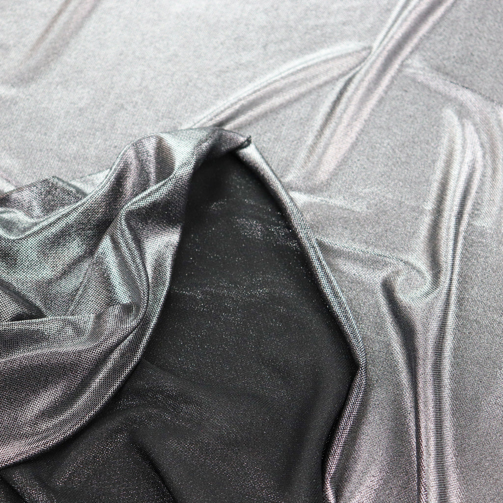 Silver Foil Power Mesh Fabric