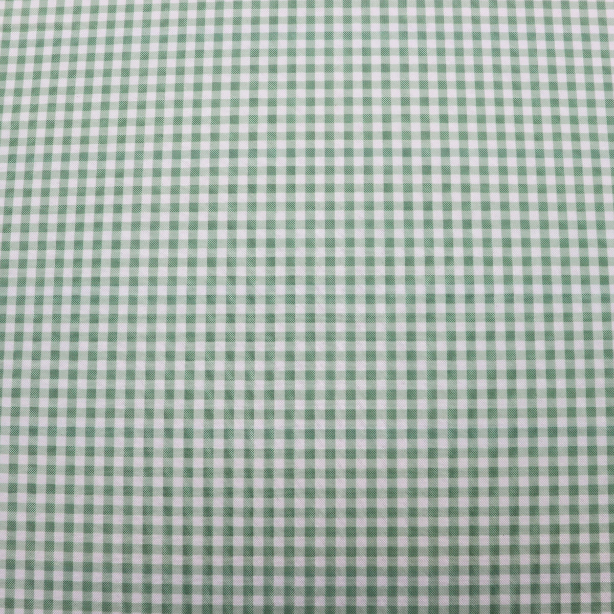 Green & White Gingham Check Power Mesh Stretch Fabric