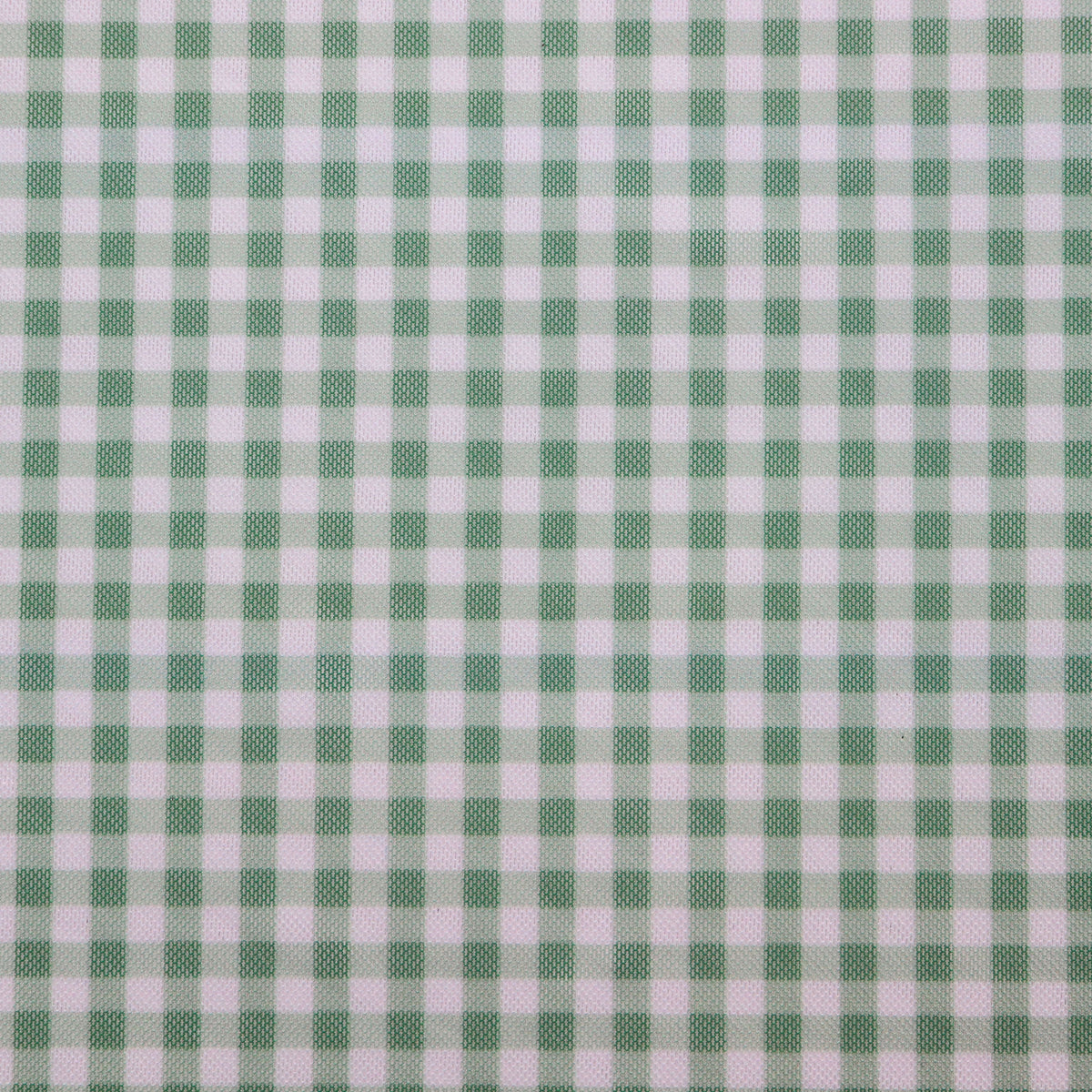 Green & White Gingham Check Power Mesh Stretch Fabric