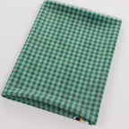 Green & White Gingham Check Power Mesh Stretch Fabric