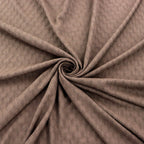 Chocolate Brown Textured 2 Way Stretch Dress Fabric