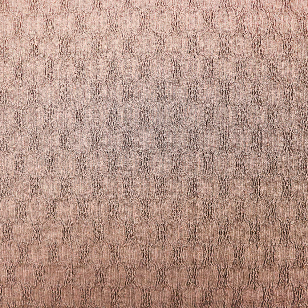 Chocolate Brown Textured 2 Way Stretch Dress Fabric