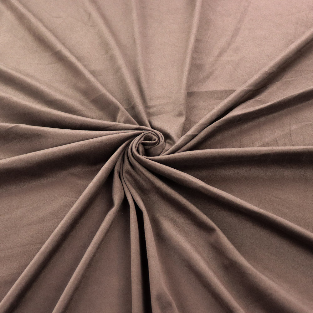 Chocolate Brown 2 Way Stretch Suede Fabric
