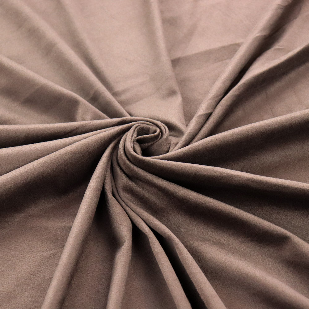Chocolate Brown 2 Way Stretch Suede Fabric