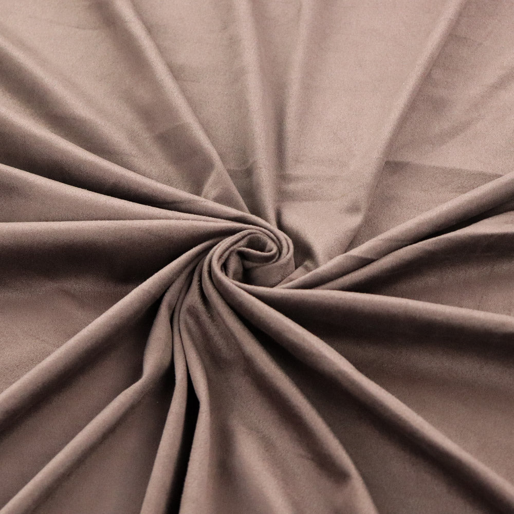 Chocolate Brown 2 Way Stretch Suede Fabric