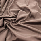 Chocolate Brown 2 Way Stretch Suede Fabric