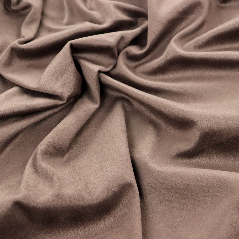 Chocolate Brown 2 Way Stretch Suede Fabric