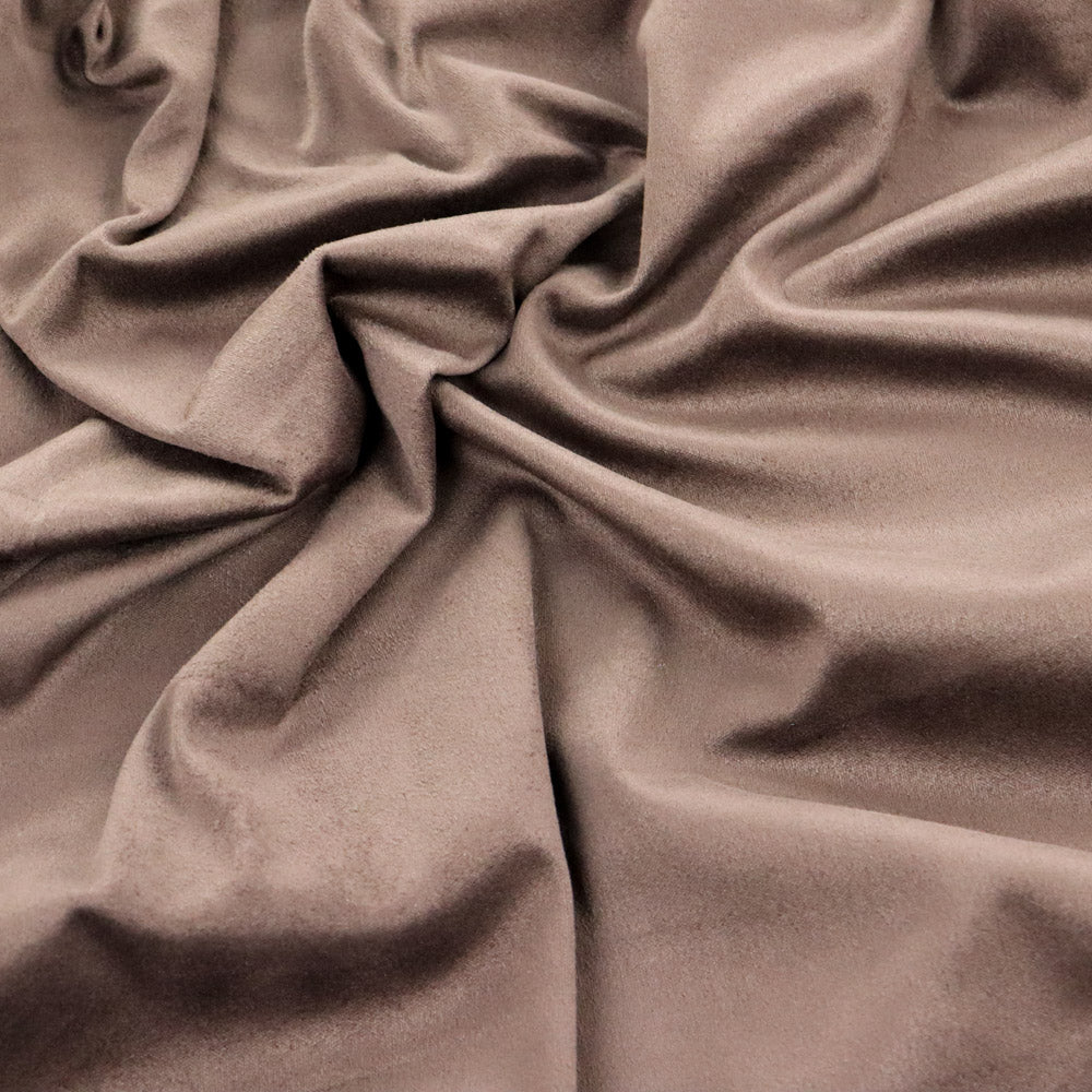 Chocolate Brown 2 Way Stretch Suede Fabric