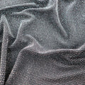 Black Metallic Nylon Frice Fabric