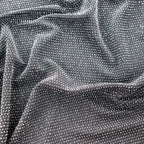 Black Metallic Nylon Frice Fabric