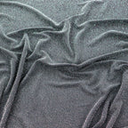 Black Metallic Nylon Frice Fabric