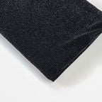 Black Metallic Nylon Frice Fabric