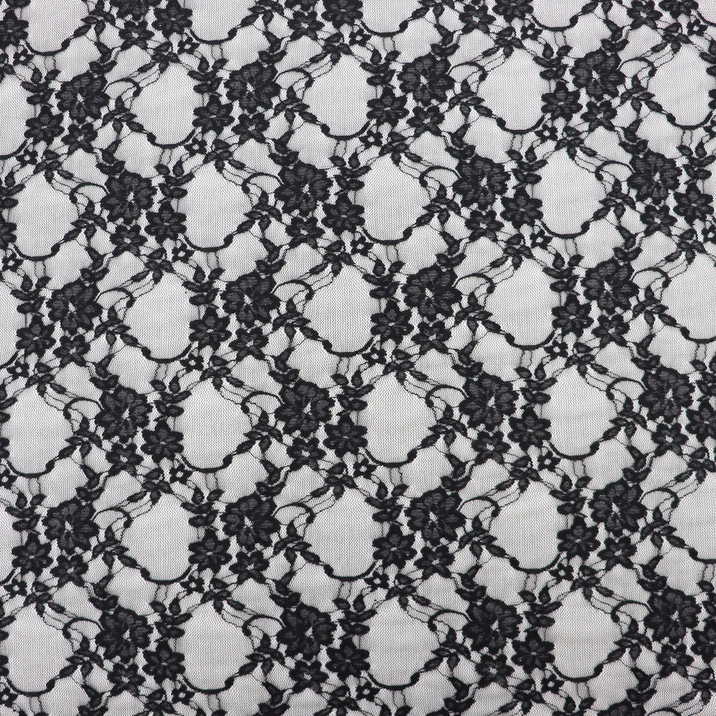 Black Floral Lace Dress Fabric