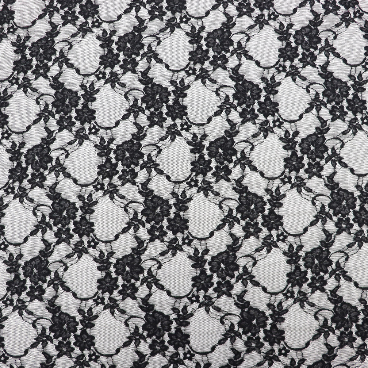 Black Floral Lace Dress Fabric