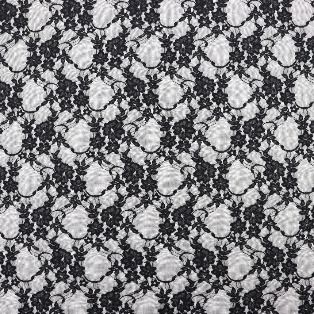 Black Floral Lace Dress Fabric