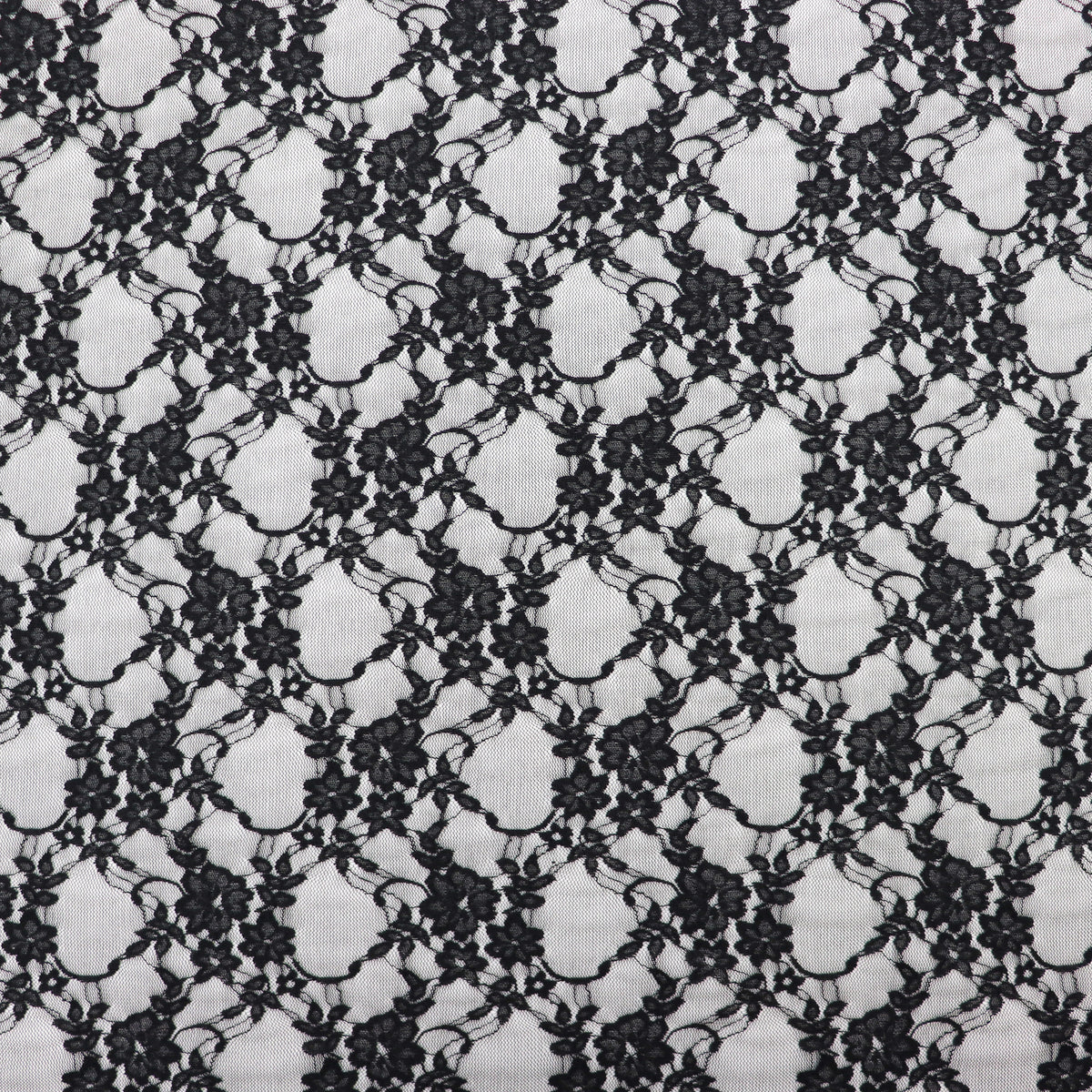 Black Floral Lace Dress Fabric