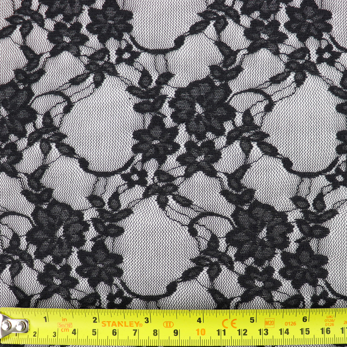 Black Floral Lace Dress Fabric