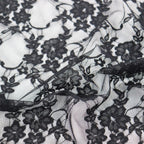 Black Floral Lace Dress Fabric