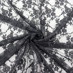 Black Floral Lace Dress Fabric