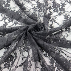 Black Floral Lace Dress Fabric