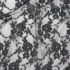 Black Floral Lace Dress Fabric