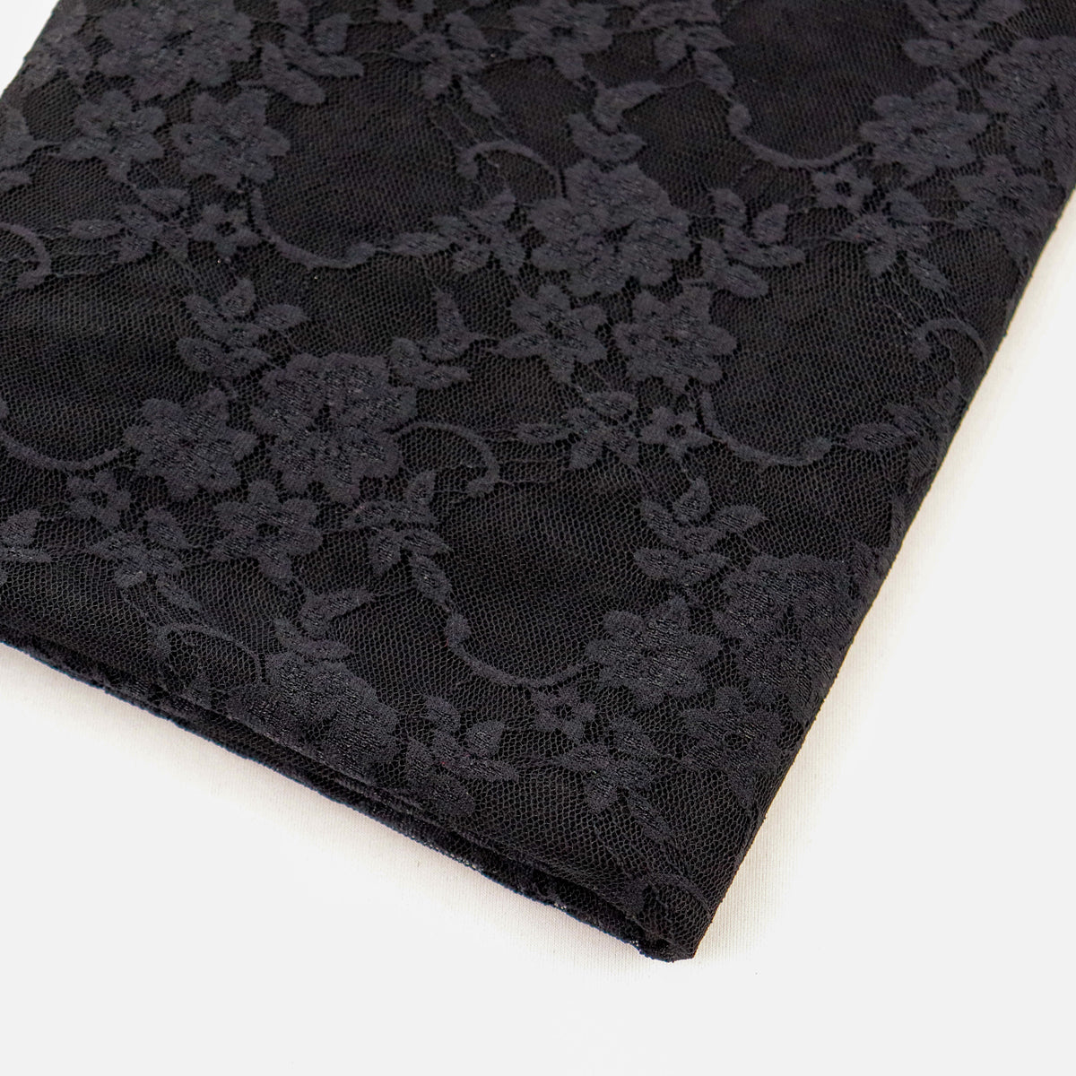Black Floral Lace Dress Fabric
