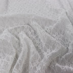White Ditsy Floral Lace Dress Fabric