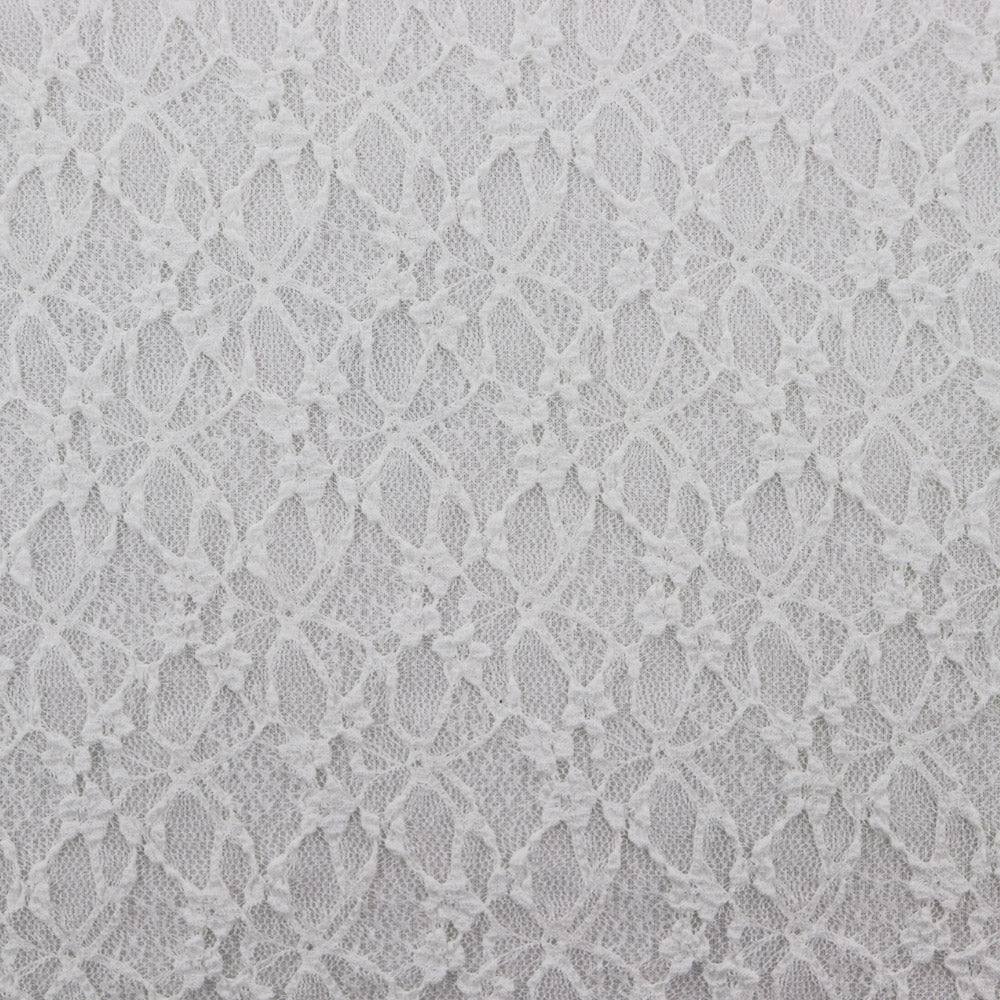 White Ditsy Floral Lace Dress Fabric
