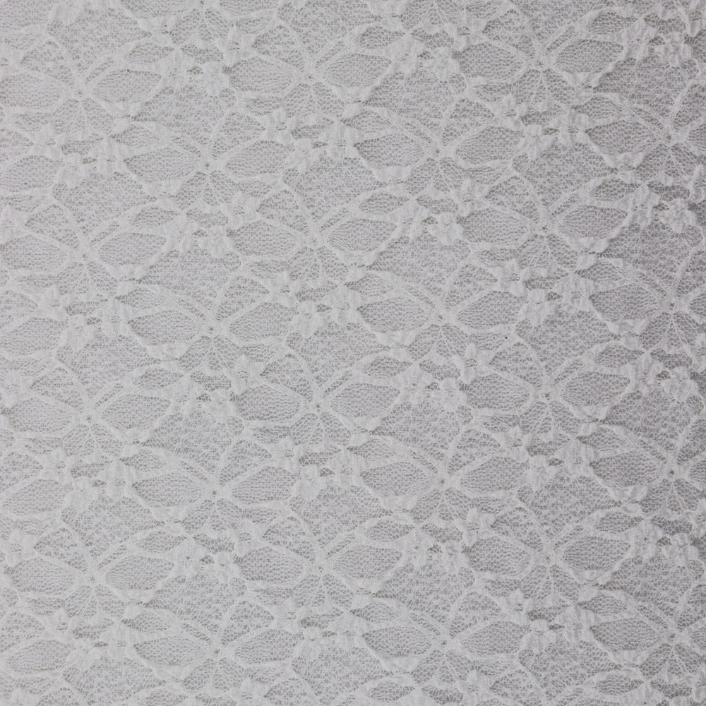 White Ditsy Floral Lace Dress Fabric