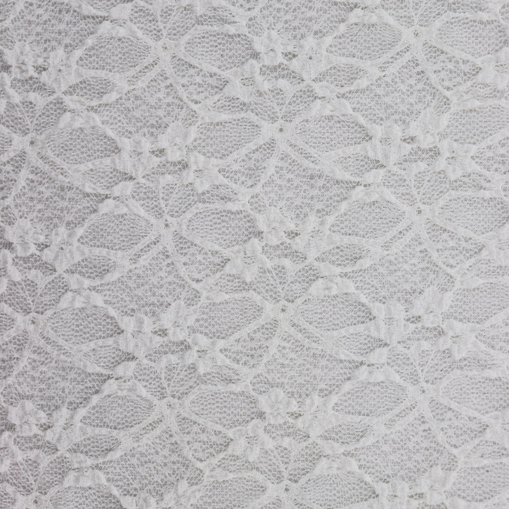 White Ditsy Floral Lace Dress Fabric