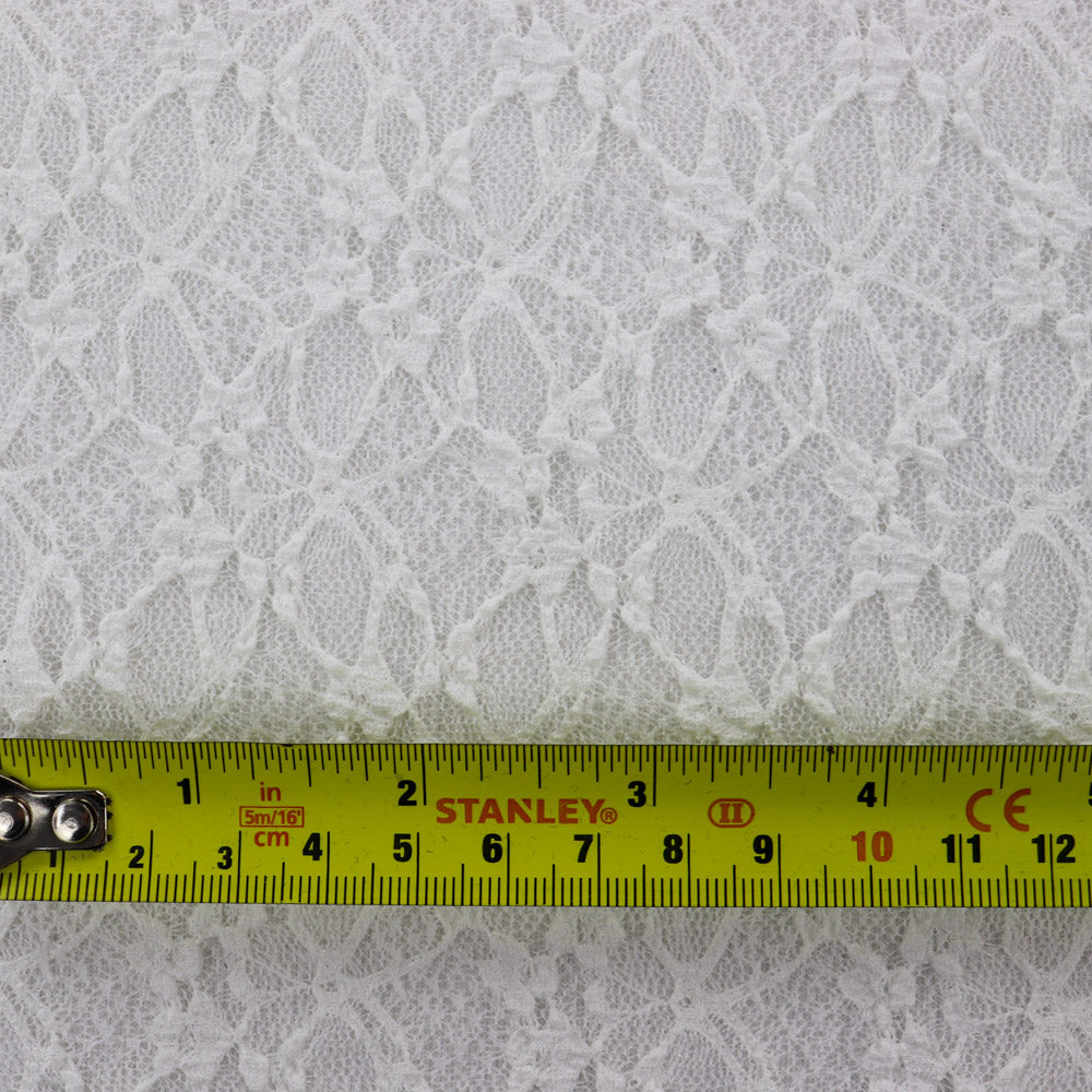 White Ditsy Floral Lace Dress Fabric