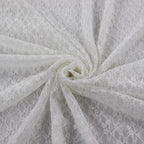 White Ditsy Floral Lace Dress Fabric