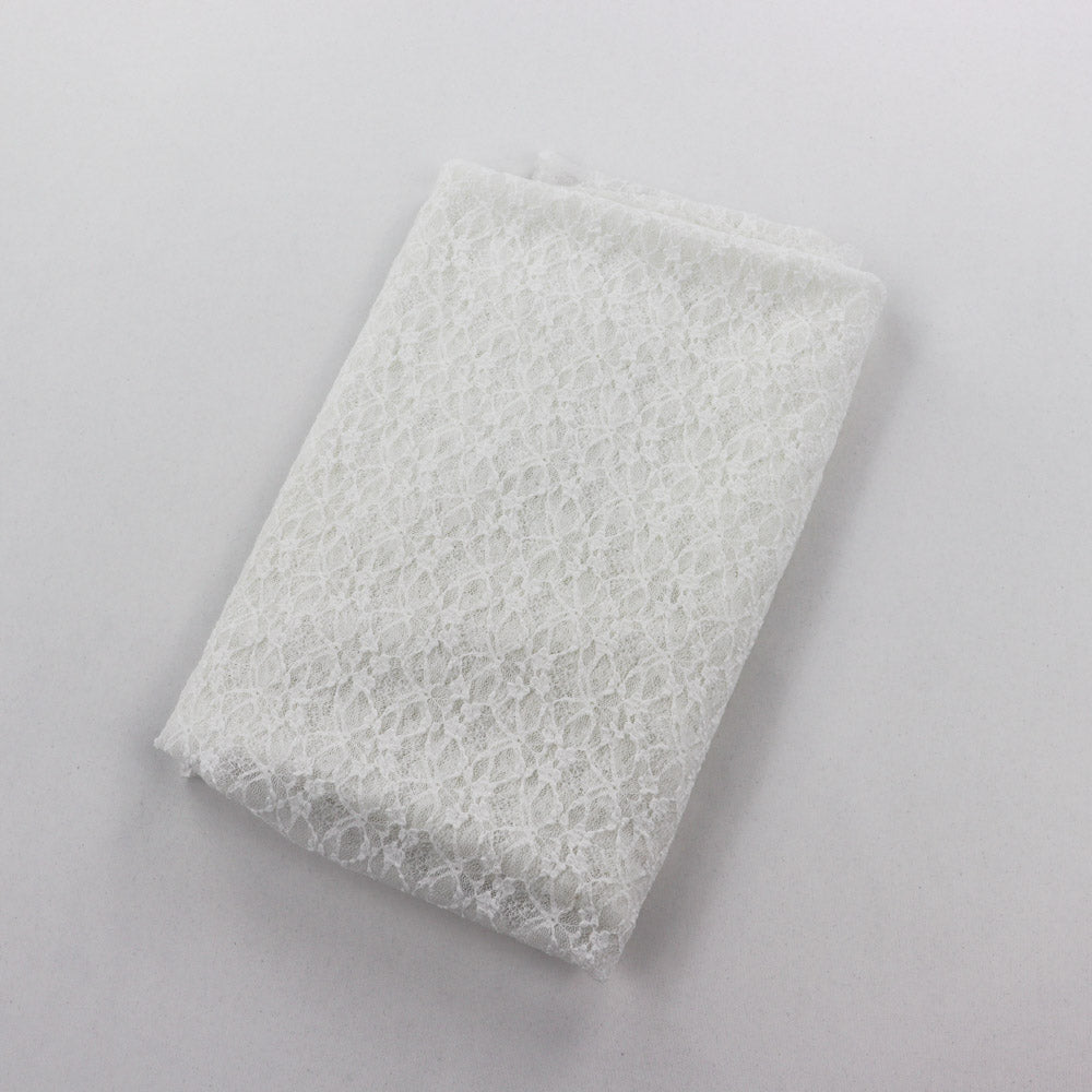 White Ditsy Floral Lace Dress Fabric