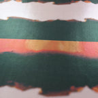 Green & Orange Abstract Stripe Foil High Stretch Jersey Fabric