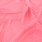 Coral Pink Crinkle Yoryu Chiffon Fabric